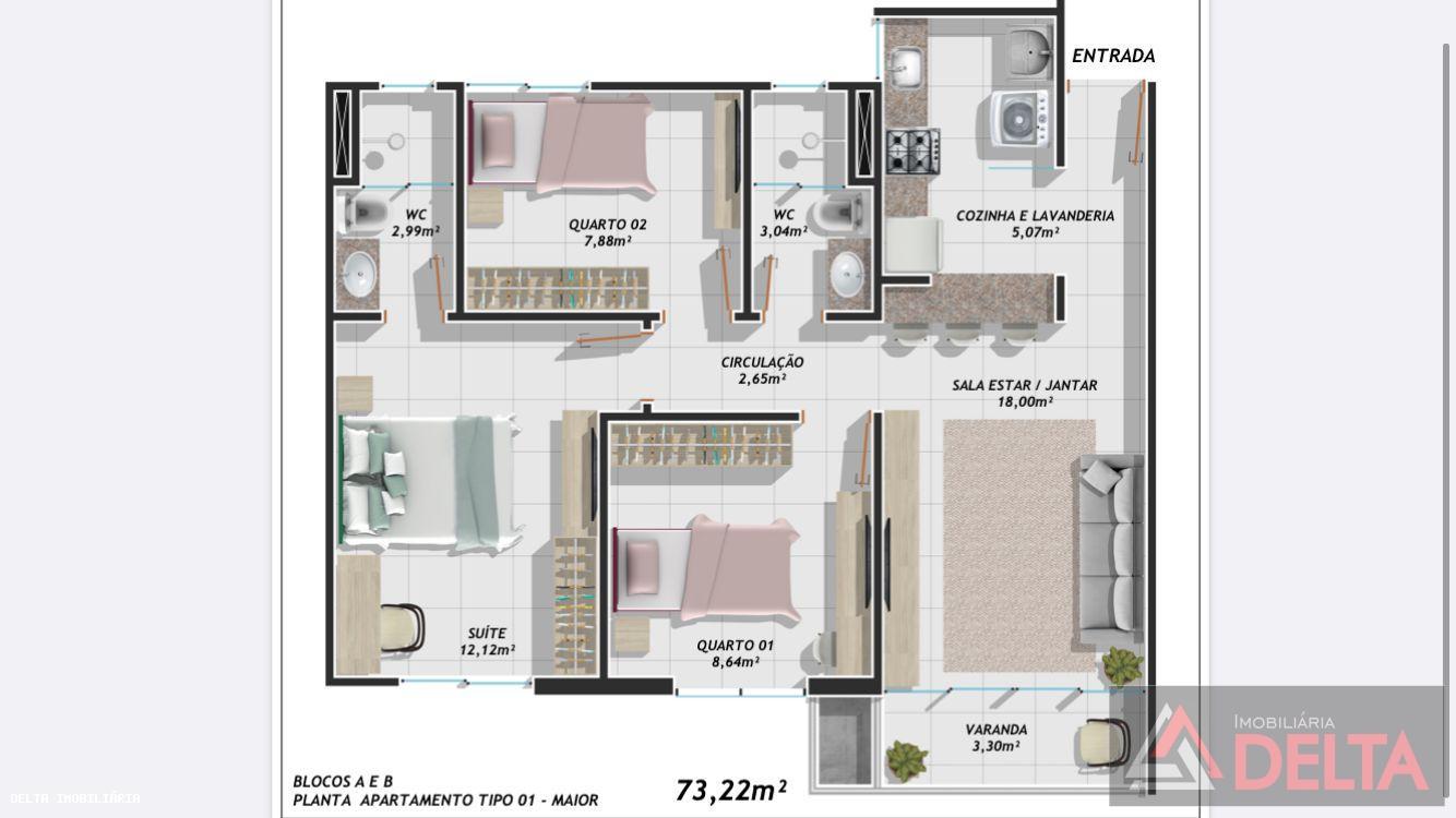 Apartamento para alugar com 3 quartos - Foto 2